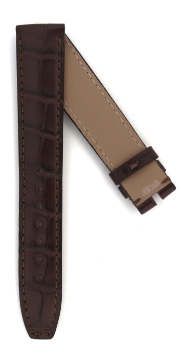 Watch strap Tag Heuer CS3140 Crocodile skin Brown